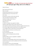 107 bài luyện nghe Tiếng Anh Level 2 (Phần 4)