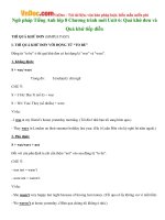 Ngữ pháp Tiếng Anh lớp 8 Chương trình mới Unit 6: Quá khứ đơn và Quá khứ tiếp diễn