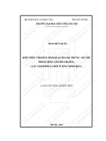 Kiến trúc chợ dân sinh quận hai bà trưng, hà nội trong bối cảnh đô thị hóa (lấy chợ hôm là đối tượng minh họa) (tt) 