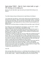 Ngữ pháp TOEIC  bài 6 cách nhận biết vị ngữ – p3 không có trợ động từ 