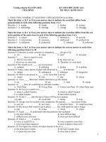 Đề thi tiếng anh đề  DE SO 43 nguyen hue thai binh 
