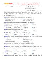 Đề thi thử THPT Quốc gia năm 2017 môn Hóa học Sở GD&ĐT Hà Tĩnh