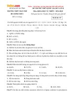Đề thi thử THPT Quốc gia năm 2017 môn Hóa học trường THPT Trần Phú, Hà Tĩnh (Lần 2)