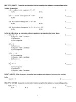 Beginning algebra 9th edition baratto test bank 