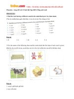 Giải bài tập SBT Tiếng Anh lớp 6 chương trình mới Unit 12: Robots