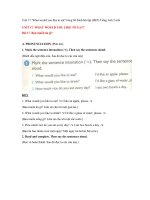 Giải bài tập SBT Tiếng Anh lớp 5 chương trình mới Unit 17: What would you like to eat?