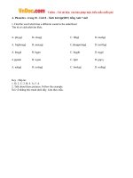 Giải bài tập SBT Tiếng Anh lớp 7 chương trình mới Unit 8: Films