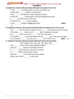 Bài kiểm tra năng lực đầu năm môn tiếng Anh lớp 10 (Bài số 4)