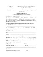 Mẫu quyết định chấm dứt việc tạm đình chỉ thi hành quyết định xử phạt vi phạm hành chính