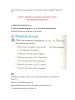 Giải bài tập SBT Tiếng Anh lớp 5 chương trình mới Unit 19: Which place would you like to visit?