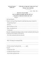 Mẫu đơn xin cấp giấy phép đặt văn phòng đại diện thường trú