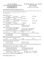 Đề thi THPT QG Hóa  LAN 5   2016   NAP 
