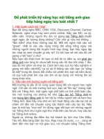 Để phát triển kỹ năng học nói tiếng anh giao tiếp hàng ngày lưu loát nhất