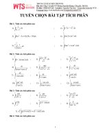 Tuyen chon bai tap tich phan hay luyen thi TN THPT quoc gia 2015 