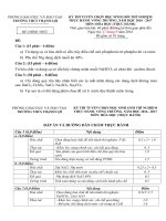 Đề thi học sinh giỏi thí nghiệm thực hành môn hóa học 9