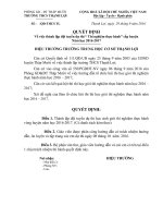 QUYẾT ĐỊNH Về việc thành lập đội tuyển dự thi Thí nghiệm thực hành cấp huyện  Năm học 2016 2017