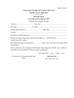 Mẫu đơn đề nghị cấp thẻ công chứng viên