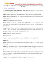 Giải bài tập SGK Tiếng Anh lớp 12 Chương trình mới Unit 1: GETTING STARTED, LANGUAGE, READING