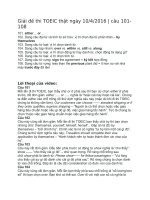 Giải đề thi TOEIC thật ngày 1042016  câu 101 108 