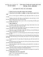 QUY ĐỊNH VỀ CÔNG TÁC CHỦ NHIỆM
