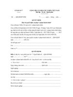 Mẫu quyết định hủy bỏ quyết định xử phạt vi phạm hành chính