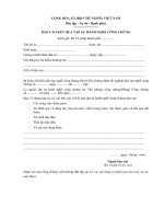 Mẫu báo cáo kết quả tập sự hành nghề công chứng