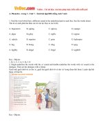 Giải bài tập SBT Tiếng Anh lớp 7 chương trình mới Unit 7: Traffic