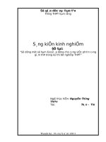 SỬ DỤNG một số hàm EXCEL áp DỤNG CHO CÔNG VIỆC PHÂN CÔNG GIÁM THỊ TRONG kỳ THI tốt NGHIỆP THPT 