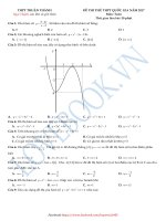 Đề thi thử Môn Toán 2017 ở Trường thuận thành lần 1