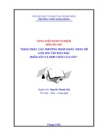 KHAI THÁC các PHƯƠNG PHÁP KHÁC NHAU để GIẢI bài tập hóa HỌCPHẦN sắt và hợp CHẤT của sắt 