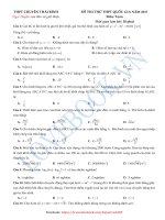 Đề thi thử Môn Toán 2017 ở Trường chuyên thái bình lần 1 