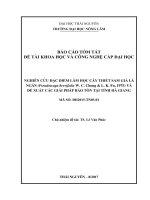 Nghiên cứu đặc điểm lâm học cây Thiết sam giả lá ngắn (Pseudotsuga brevifolia W.C Cheng  L.K.Fu, 1975) và đề xuất các giải pháp bảo tồn tại tỉnh Hà Giang (tt)