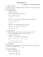 Bài tập hữu cơ Môn hóa học chuyên đề nâng cao