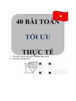 40 bài toán tối ưu thực tế có lời giải chi tiết (  nguyễn minh đức )