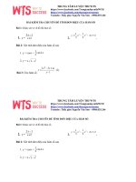 Toán Hàm Số  BÀI KIỂM TRA CHUYÊN đề TÍNH đơn điệu của hàm số   học sinh 