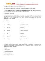 Giải bài tập SGK Tiếng Anh lớp 11 Chương trình mới Unit 10: Healthy lifestyle and longevity