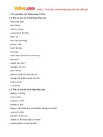 Từ vựng tiếng Anh thông dụng về Đồ ăn