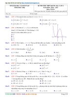 Đề thi thử Môn Toán 2017 ở Trường sở phú thọ