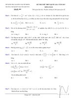 Đề thi thử Môn Toán 2017 ở Trường nguyễn khuyến HCM ( Có đáp án )