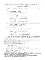 BÀI TẬP CHUYÊN ĐỀ NÂNG CAO HÓA HỌC 9 OXIT AXIT BAZO KIEM