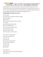 Lời bài hát: Let Me Love You - Justin Bieber ft DJ Snake