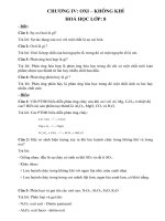 Bộ câu hỏi theo năng lực Hóa học 8 CHƯƠNG IV OXI KHÔNG KHÍ