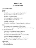 BẢNG MÔ TẢ CHƯƠNG VI HÓA HỌC LỚP 8