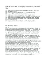 Giải đề thi TOEIC thật ngày 1042016  câu 117 124 