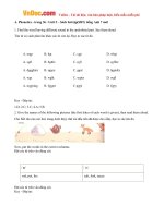 Giải bài tập SBT Tiếng Anh lớp 7 chương trình mới Unit 5: Vietnamese Food And Drink