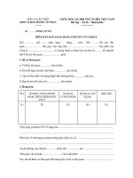 Mẫu biên bản bàn giao hàng chuyển cửa khẩu