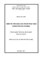Niềm tin tôn giáo của tín đồ Phật giáo thành phố Hồ Chí Minh tt
