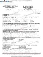 de thi thu thpt qg mon anh truong thpt chuyen su pham ha noi lan 3 nam 2017