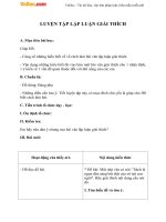 Giáo án bài Luyện tập lập luận giải thích