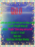 Giáo án điện tử Truyện chim vàng anh ca hát Mẫu giáo 5 tuổi